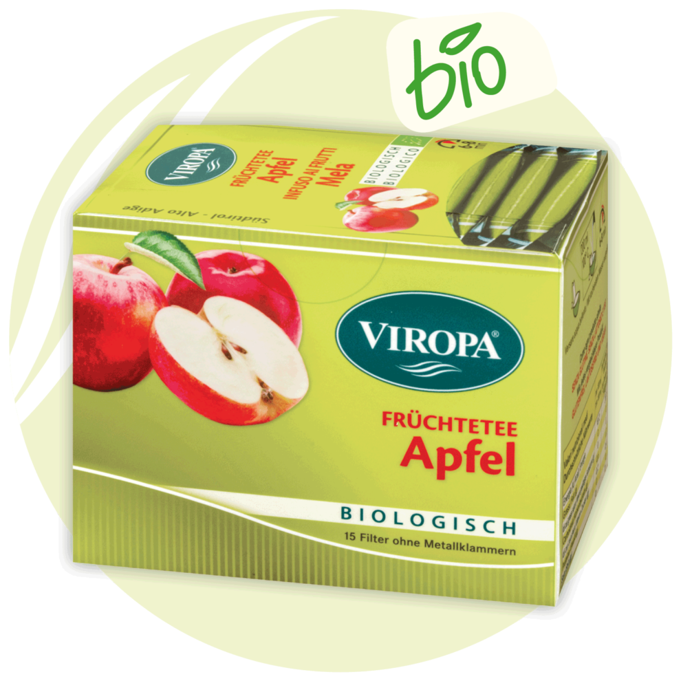 Viropa Bio-Früchtetee Apfel 15 Beutel 37,5g
