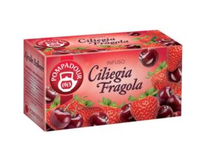 Pompadour Früchtetee Kirsche und Erdbeere 20 Beutel 60g