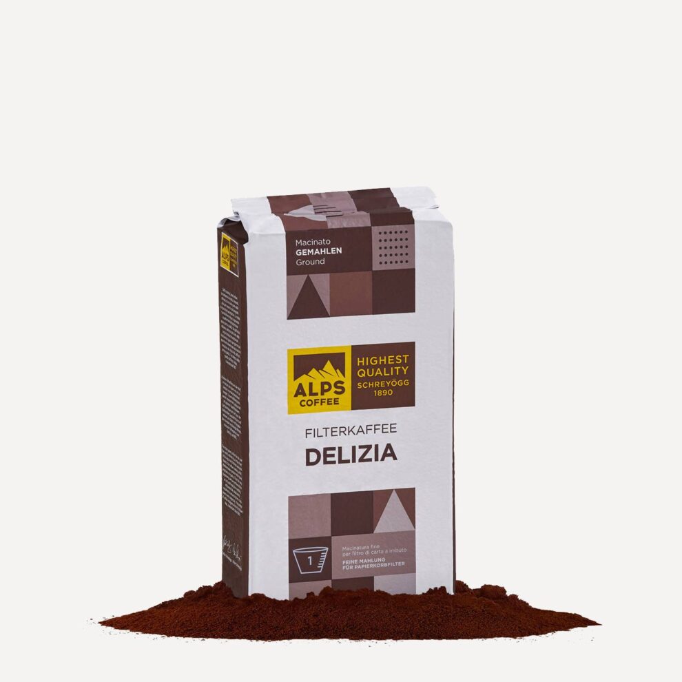 Alpscoffee Kaffee Delizia Gemahlen 1kg