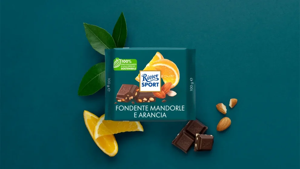 Rittersport Dunkel mit Mandel und Orange 100g