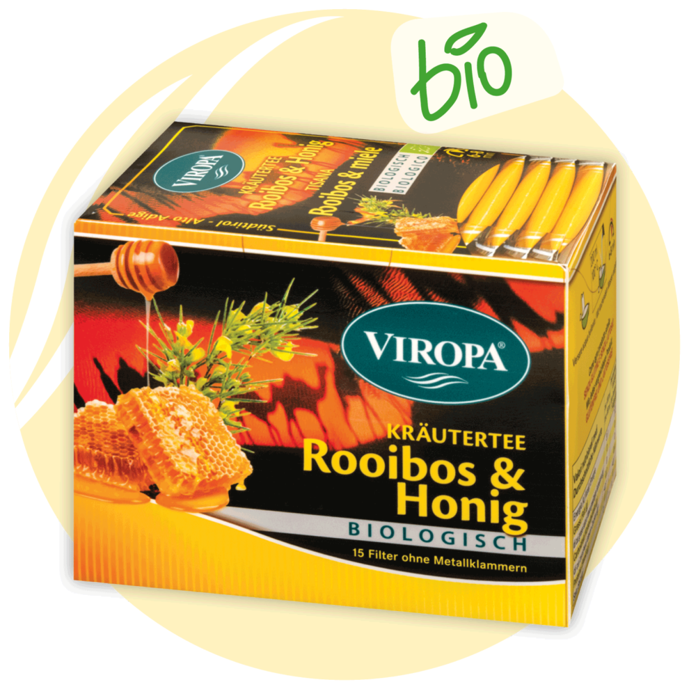 Viropa Bio-Früchtetee Rooibos und Honig 15 Beutel 30g