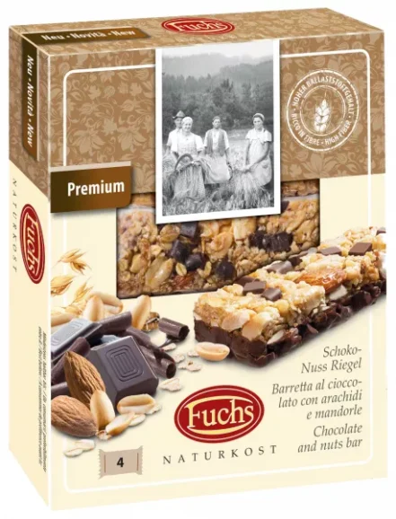 Fuchs Nussriegel Schokolade 128g