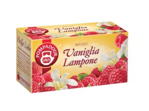 Pompadour Früchtetee Himbeere und Vanille Heiße Liebe 20 Beutel 60g