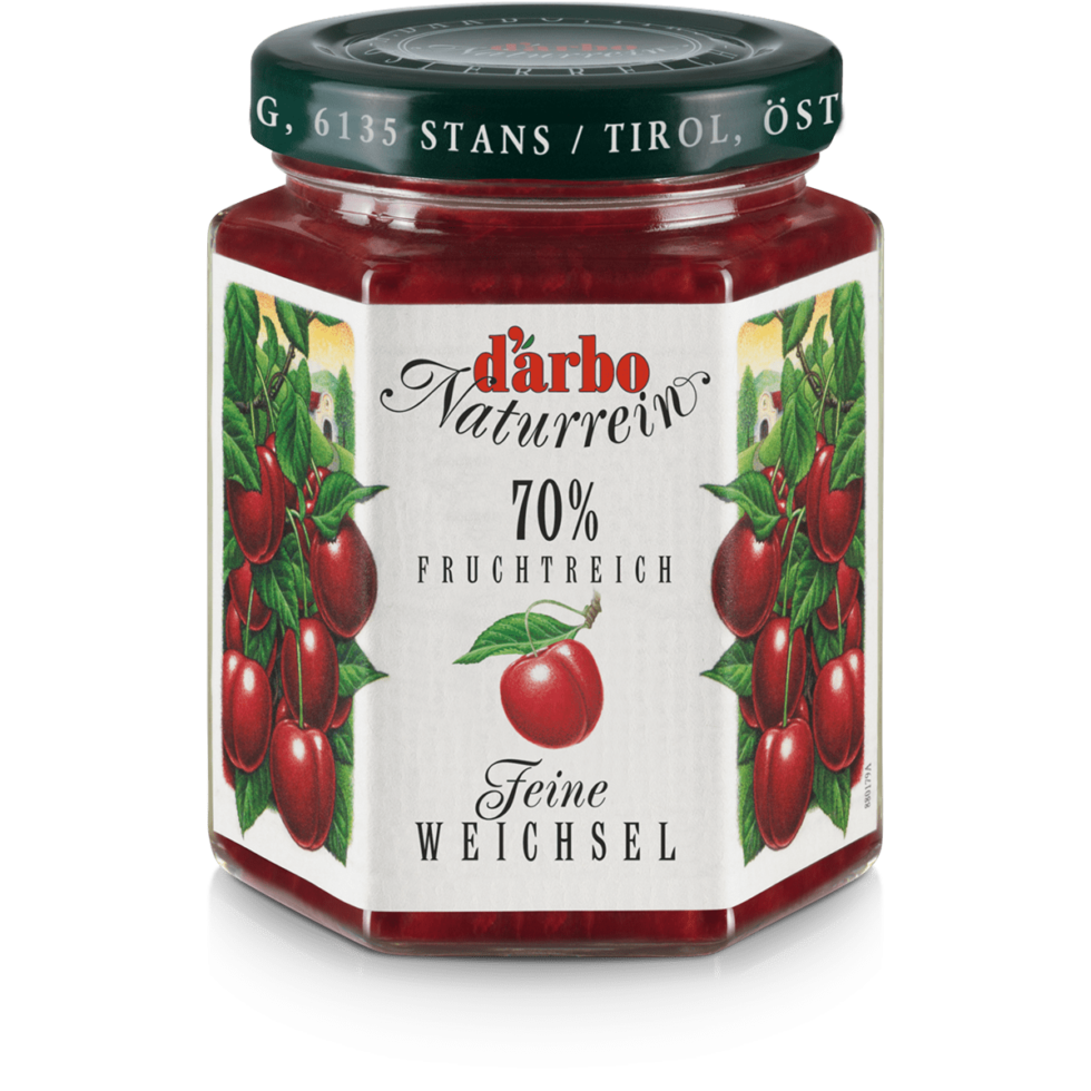 Dárbo Fruchtaufstrich Reich an Früchten 70% Kirsche 200g