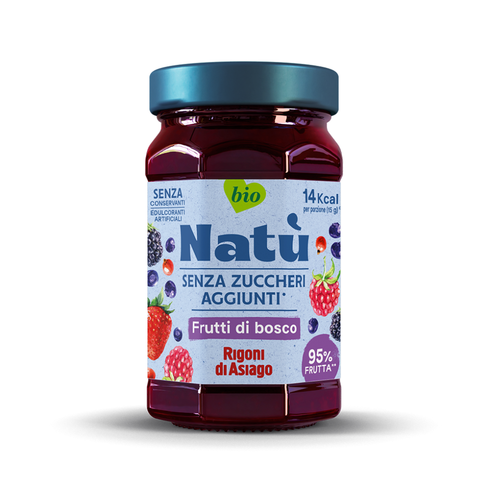 Rigoni Di Asiago Bio-Fruchtaufstrich Natú Waldfrüchte (Ohne Zucker) 240g