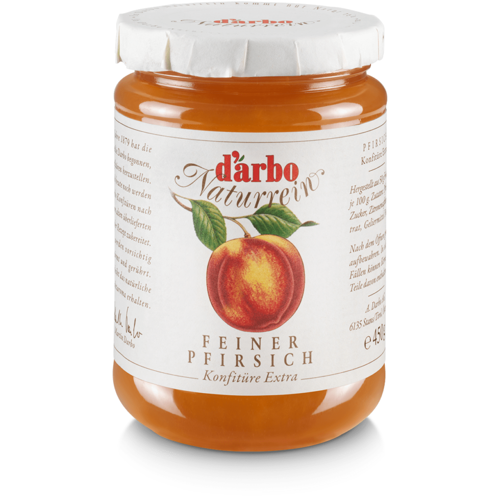 Dárbo Fruchtaufstrich Naturrein Pfirsich 450g