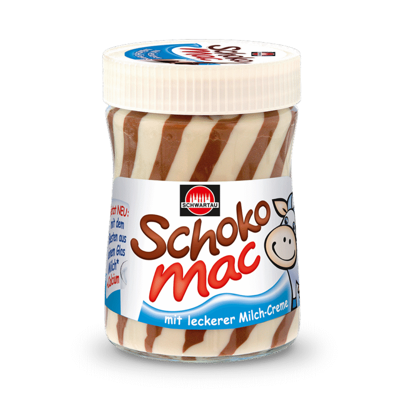 Schwartau Schokomac Streichschokolade braun und weiß 400g