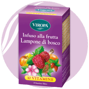 Viropa Früchtetee Waldhimbeere 10 Vitamine 15 Beutel 45g