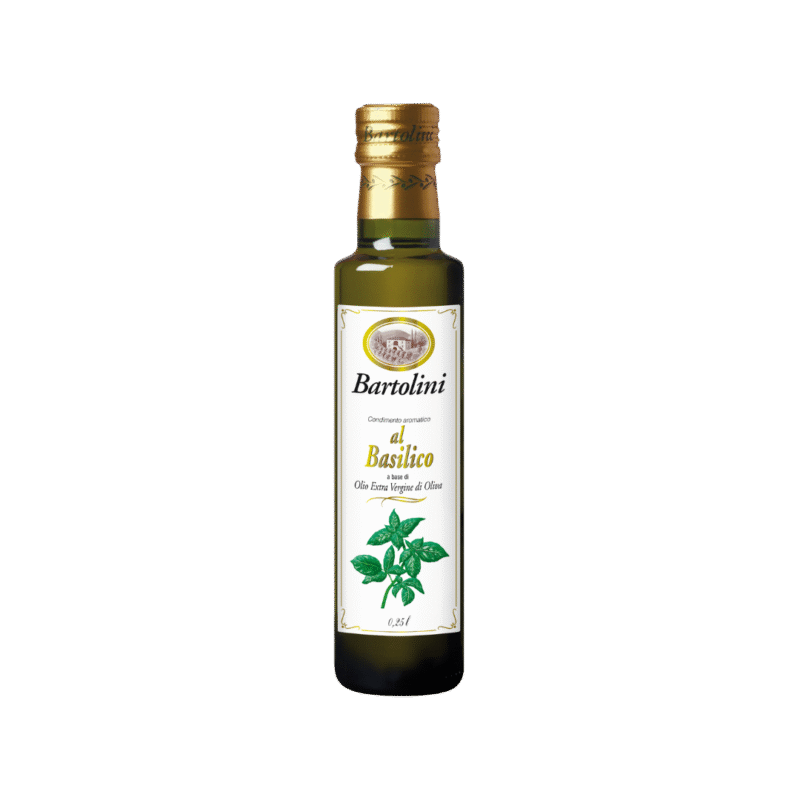 Bartolini Olivenöl Extra Vergine mit Basilikum 0,25l