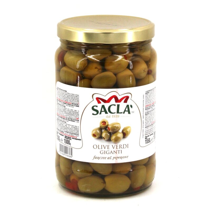 Saclá Riesenoliven (gefüllt mit Paprika) 1kg