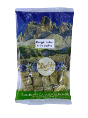Walde Fruchtbonbons Bergkräuterwürfel 150g