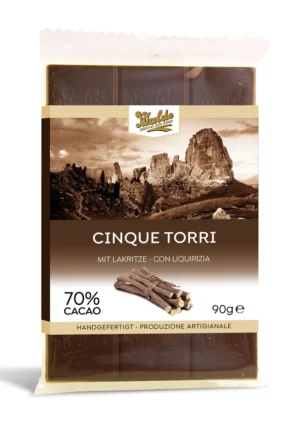 Walde Schokolade 70% Cinque Torri mit Lakritze 90g