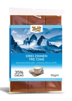 Walde Schokolade 35% Drei Zinnen Milchschokolade 90g