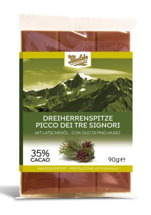 Walde Schokolade 35% Dreiherrenspitze mit Latschenöl 90g