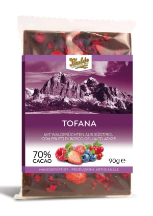 Walde Schokolade 70% Tofana mit Waldfrüchte 90g