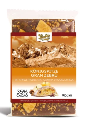 Walde Schokolade 35% Königspitze mit Apfelstrudel 90g