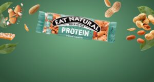 EAT NATURAL Protein Riegel Erdnüsse, Mandel gesalzenes Karamell (Glutenfrei)  (3x40g) 120g