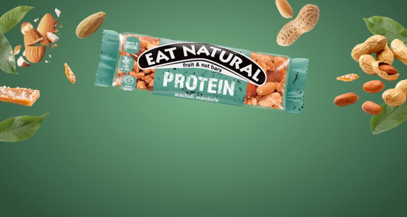 EAT NATURAL Protein Riegel Erdnüsse, Mandel gesalzenes Karamell (Glutenfrei)  (3x40g) 120g