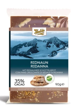 Walde Schokolade 35% Ridnaun mit Schüttelbrot 90g