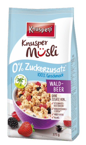 Knusperli Müsli 0% Zucker Waldbeeren 375g