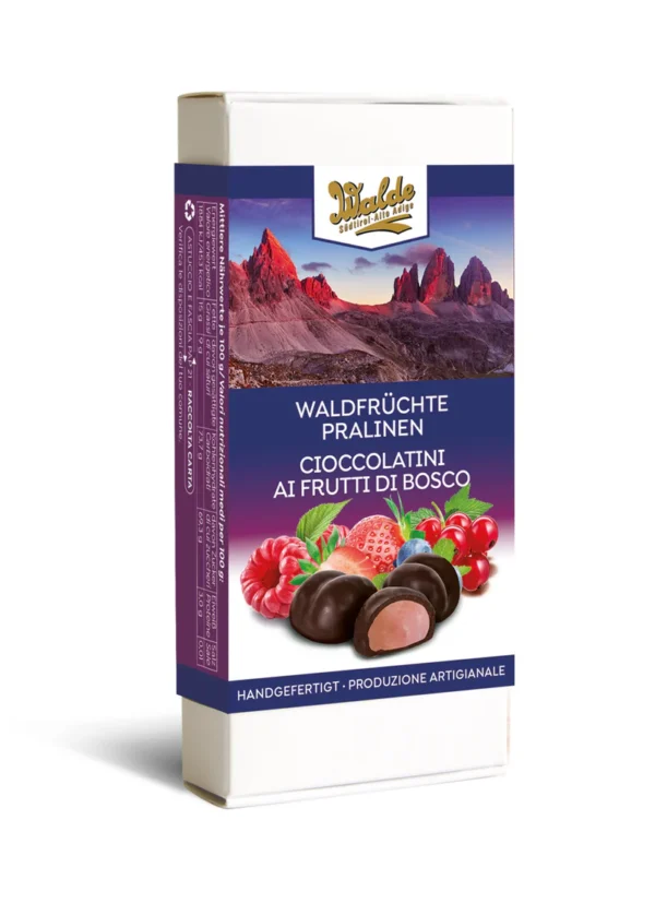 Walde Pralinen 70% Waldfrüchte 70g