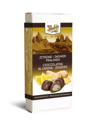 Walde Pralinen 70% Zitrone Ingwer 70g