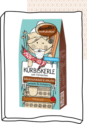 Revellis Kürbiskerne mit Schokomantel Winterbubi 80g