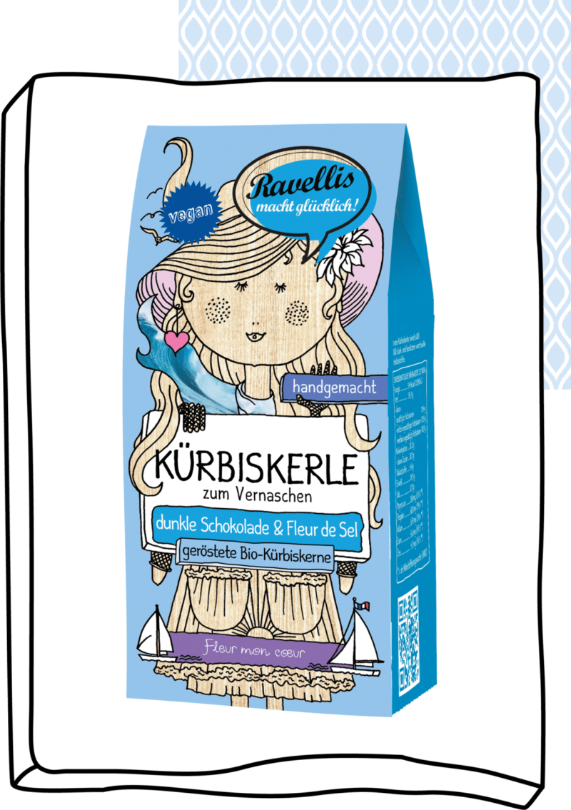 Revellis Kürbiskerne mit Schokomantel Fleur Mon Coeur (Vegan) 80g