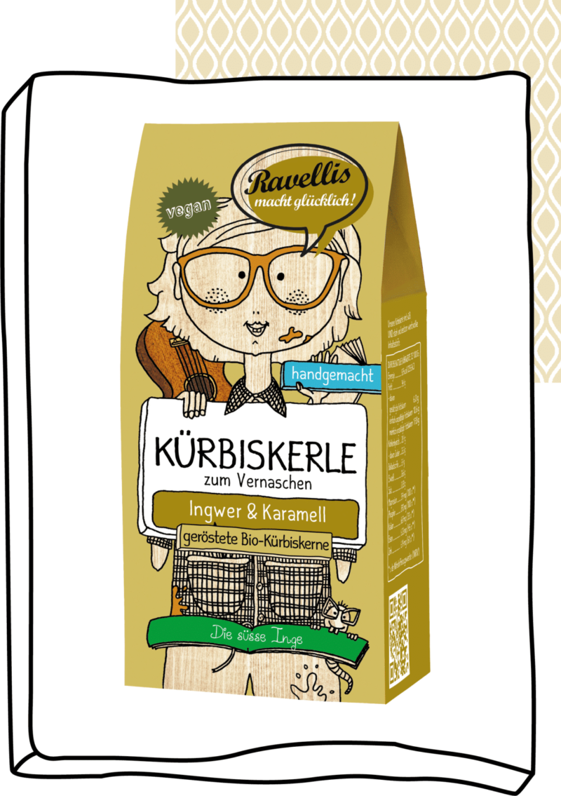 Revellis Kürbiskerne mit Schokomantel Die süße Inge (Vegan) 80g
