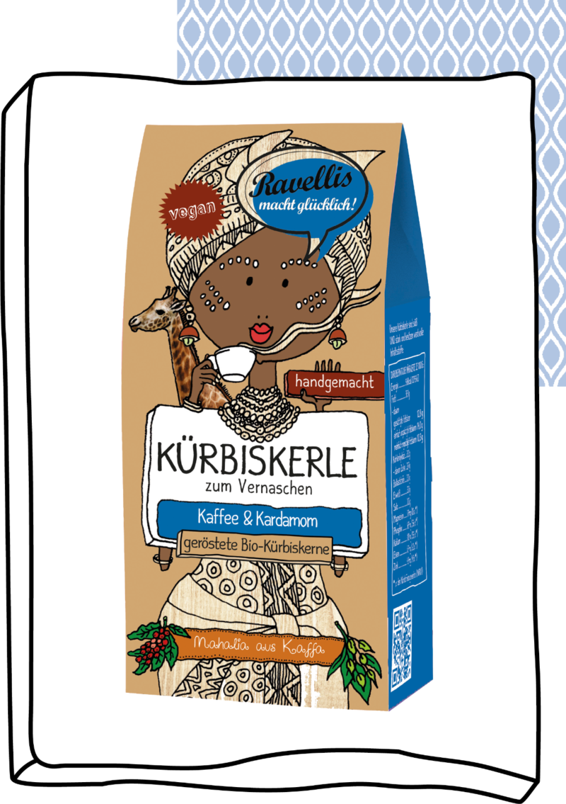 Revellis Kürbiskerne mit Schokomantel Mahalia aus Kaffa (Vegan) 80g