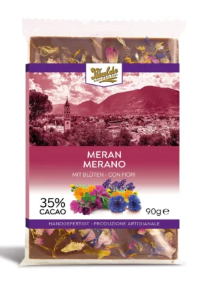 Walde Schokolade 35% Meran mit Blüten 90g