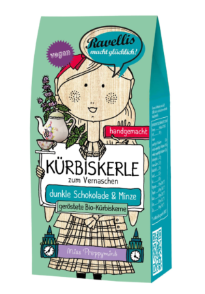 Revellis Kürbiskerne mit Schokomantel Miss Preppymint (Vegan) 80g