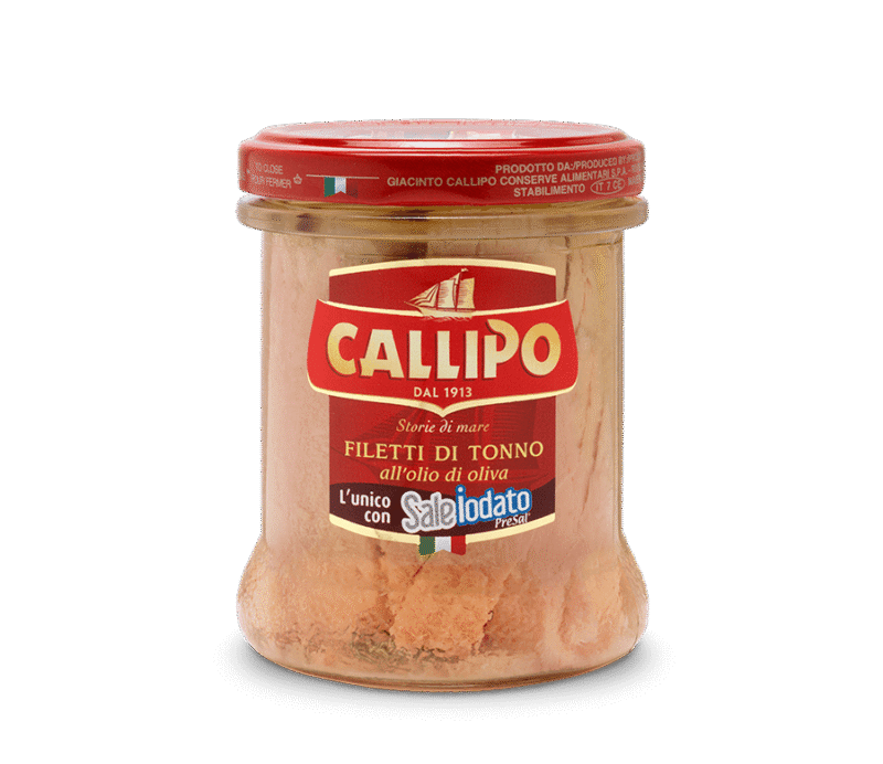 Calippo Natürliche Thunfischfilets in Olivenöl (iodiert)174g