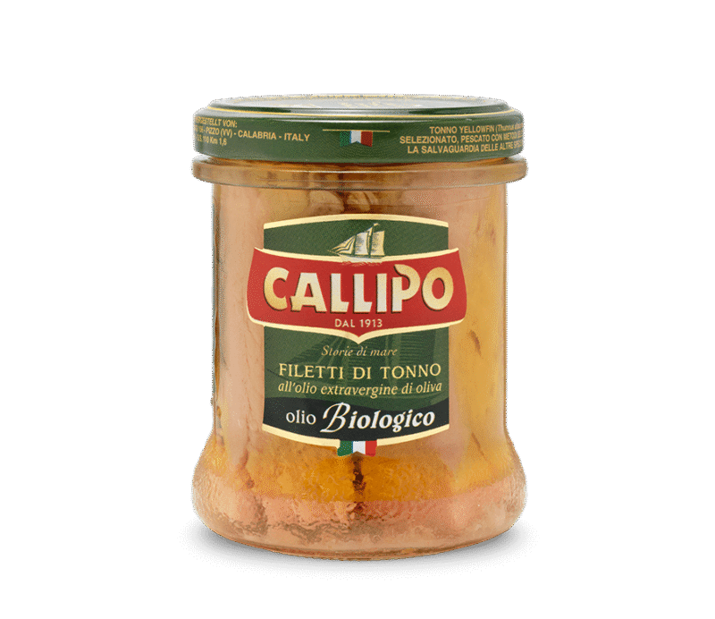 Calippo Natürliche Thunfischfilets in Bio-Olivenöl extra Vergine 174g