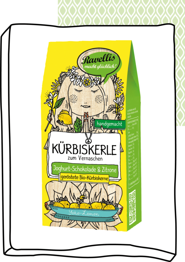 Revellis Kürbiskerne mit Schokomantel Yoko Lemon 80g