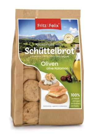 Fritz&Felix Schüttelbrot Mini mit Oliven125g