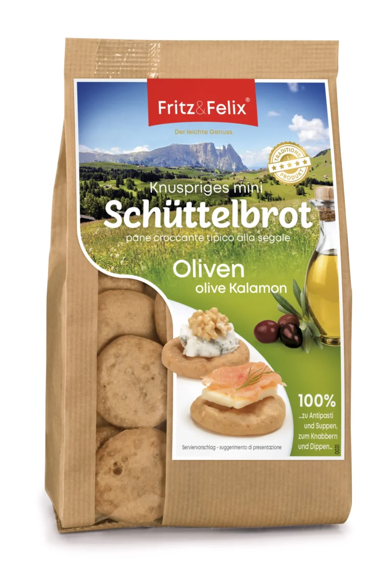 Fritz&Felix Schüttelbrot Mini mit Oliven125g