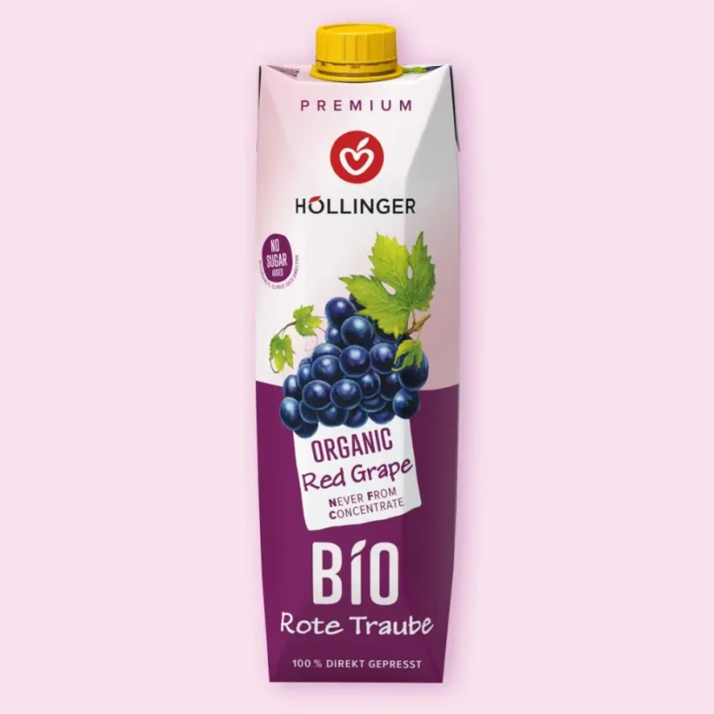 Höllinger Bio Fruchtsaft Rote Traube 1L