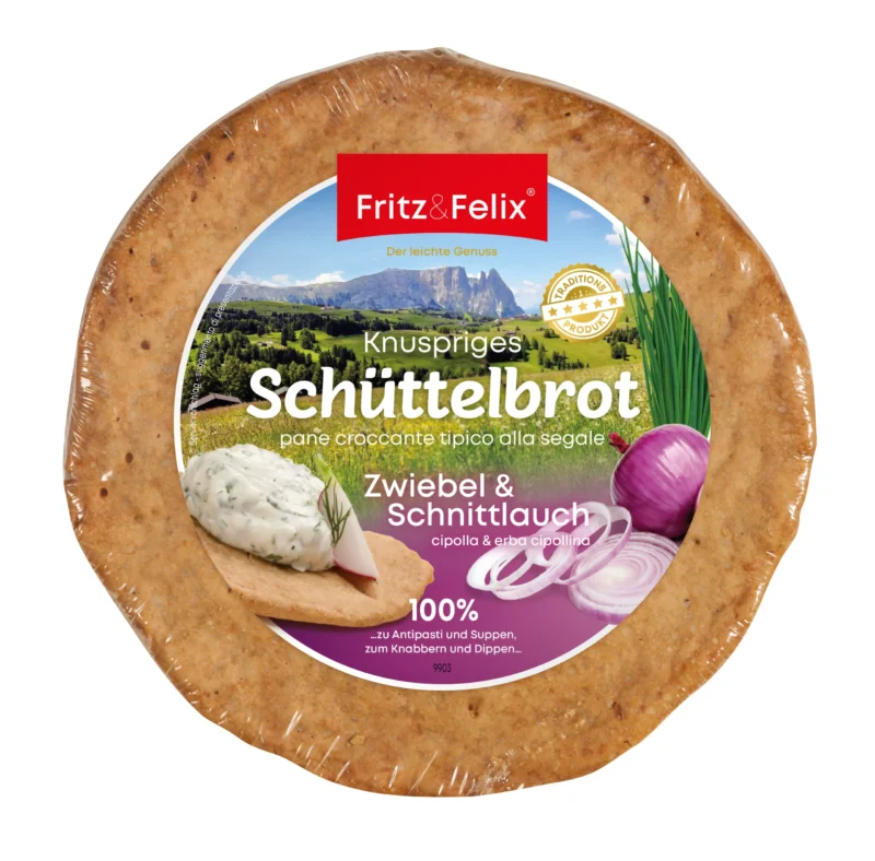 Fritz&Felix Schüttelbrot mit Zwiebel und Schnittlauch 150g