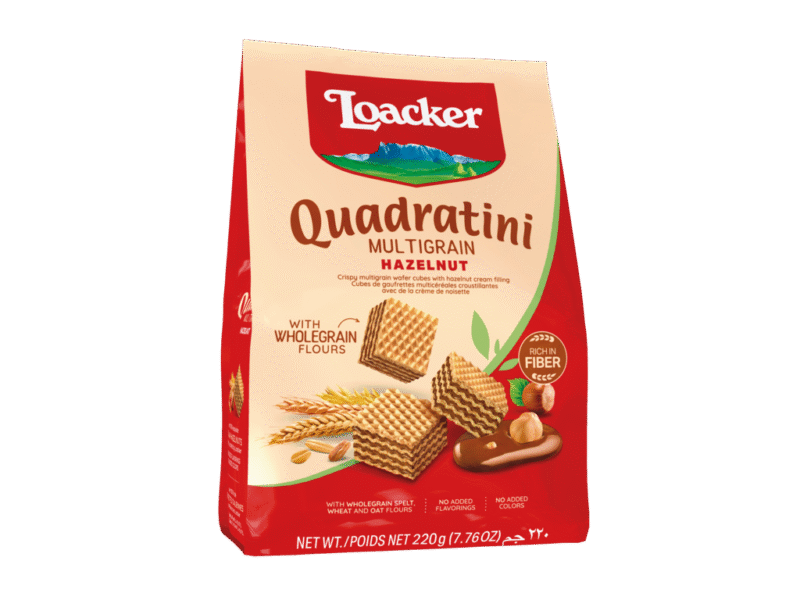 Loacker Kekse Quadratini Vollkorn Napolitaner 220g