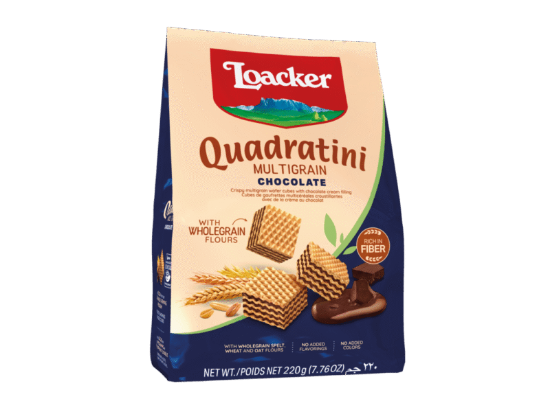 Loacker Kekse Quadratini Vollkorn Cremkakao 220g