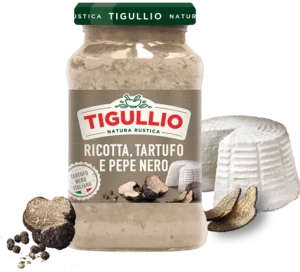 TIGULLIO Pesto Ricotta mit Trüffel und schwarzem Pfeffer 185g
