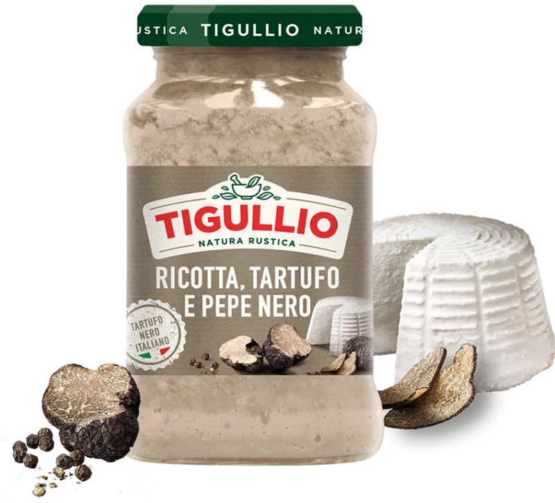 TIGULLIO Pesto Ricotta mit Trüffel und schwarzem Pfeffer 185g