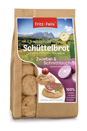 Fritz&Felix Schüttelbrot Mini mit Zwiebel und Schnittlauch 125g