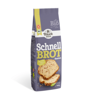 Bauck Mühle Backmischung Schnellbrot Saaten (Glutenfrei) 500g