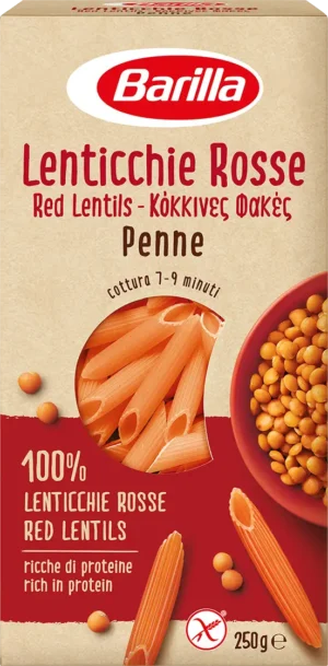 Barilla Rote Linsen Penne (Glutenfrei) 250g