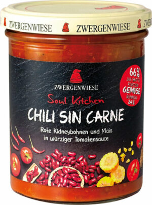 Zwergenwiese Bio Soul Kitchen Chili Sin Carne 370g