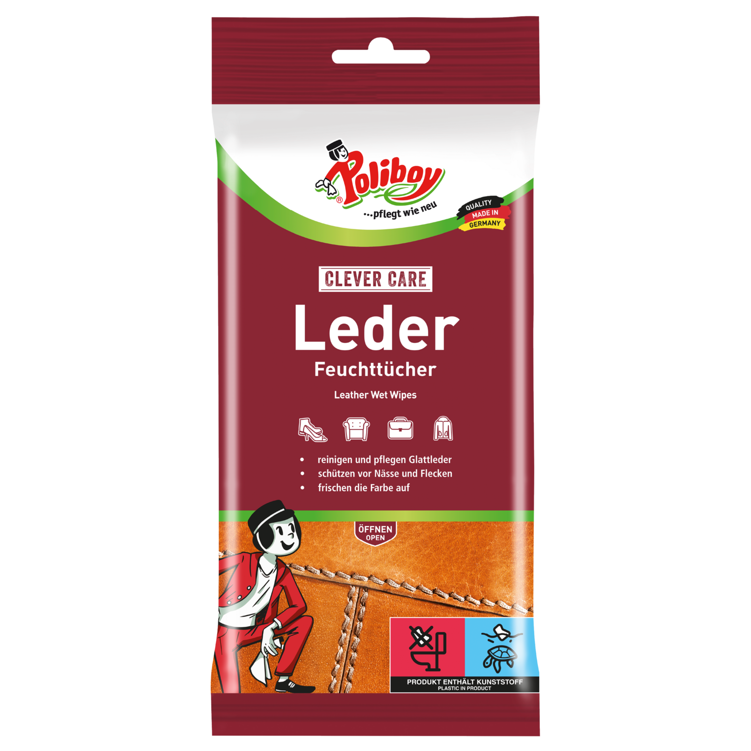 Poliboy Leder Feuchttuch 1 Stück