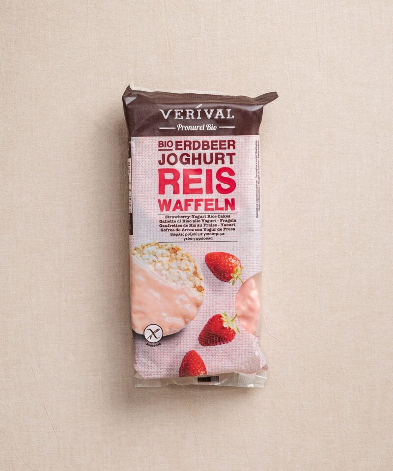 Veríval Bio Reiswaffeln mit Erdbeerjoghurt 100g