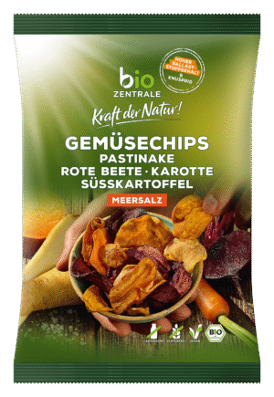 bio Zentrale Gemüsechips mit Meersalz 90g